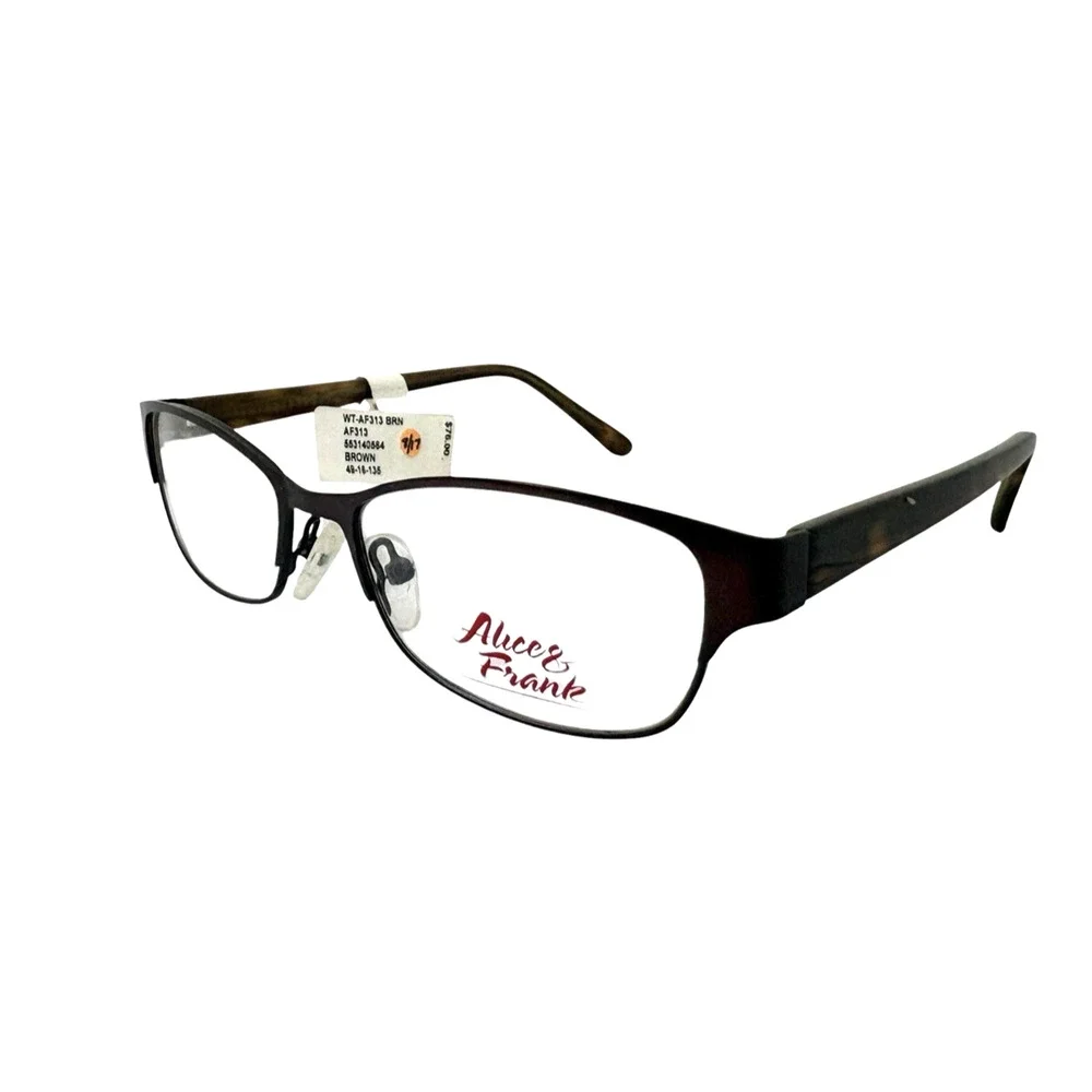 ALICE AND FRANK WT-AF313 BROWN AUTHENTIC EYEGLASSES FRAMES 49-16-135